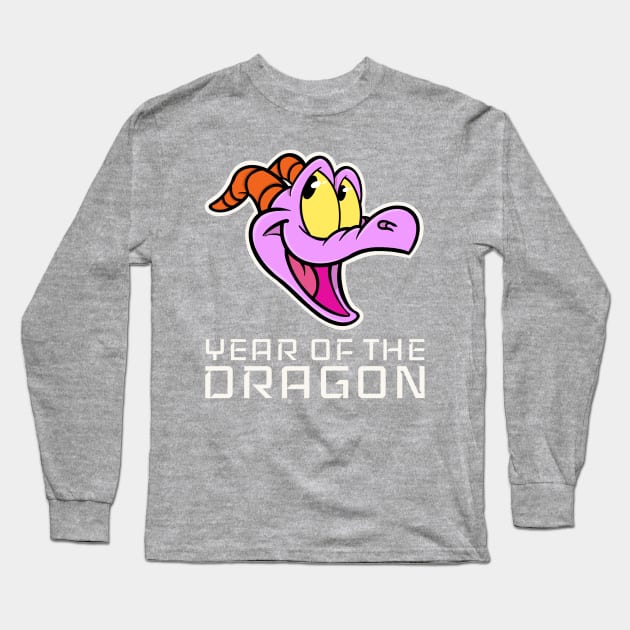 Year of the dragon Happy little purple dragon of imagination Long Sleeve T-Shirt by EnglishGent